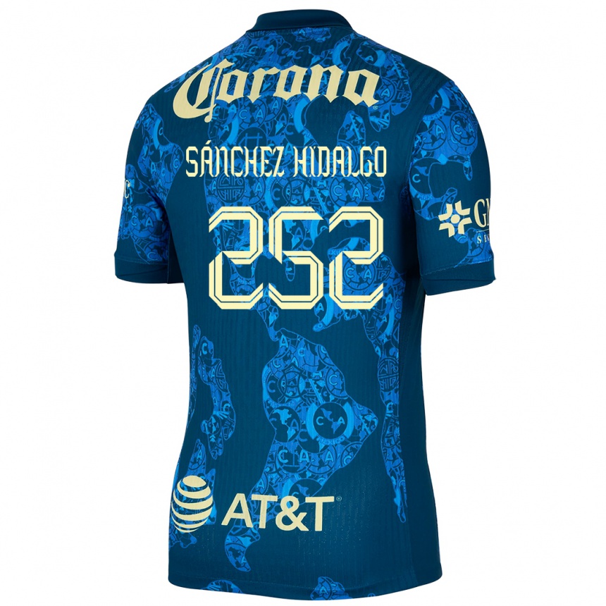 Vyrai Horacio Sánchez Hidalgo #252 Mėlyna Geltona Išvykos Marškinėliai 2024/25 T-Shirt