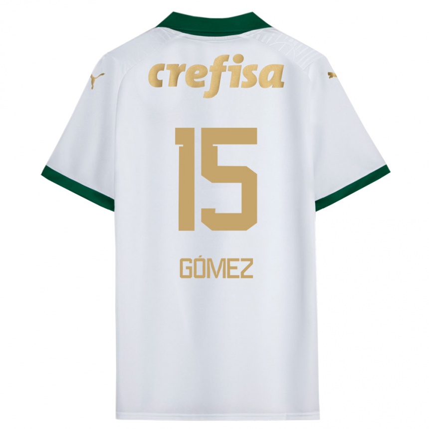 Vyrai Gustavo Gómez #15 Balta Žalia Išvykos Marškinėliai 2024/25 T-Shirt