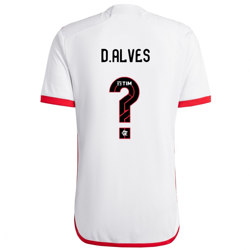 Vyrai Dyogo Alves #0 Balta Raudona Išvykos Marškinėliai 2024/25 T-Shirt