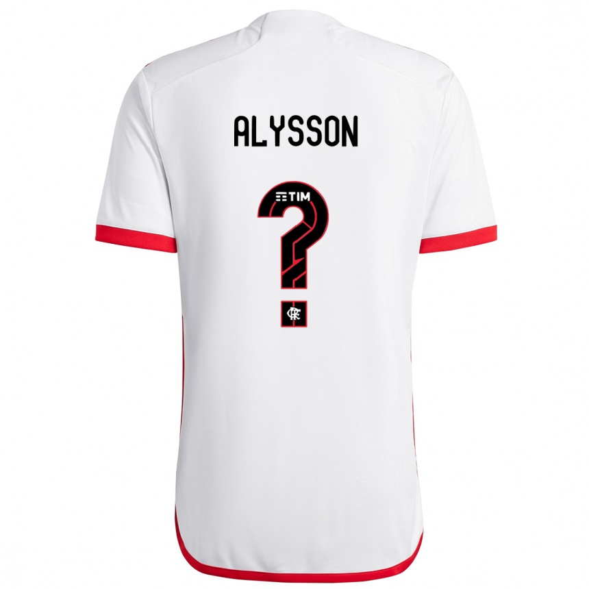 Vyrai Alysson #0 Balta Raudona Išvykos Marškinėliai 2024/25 T-Shirt