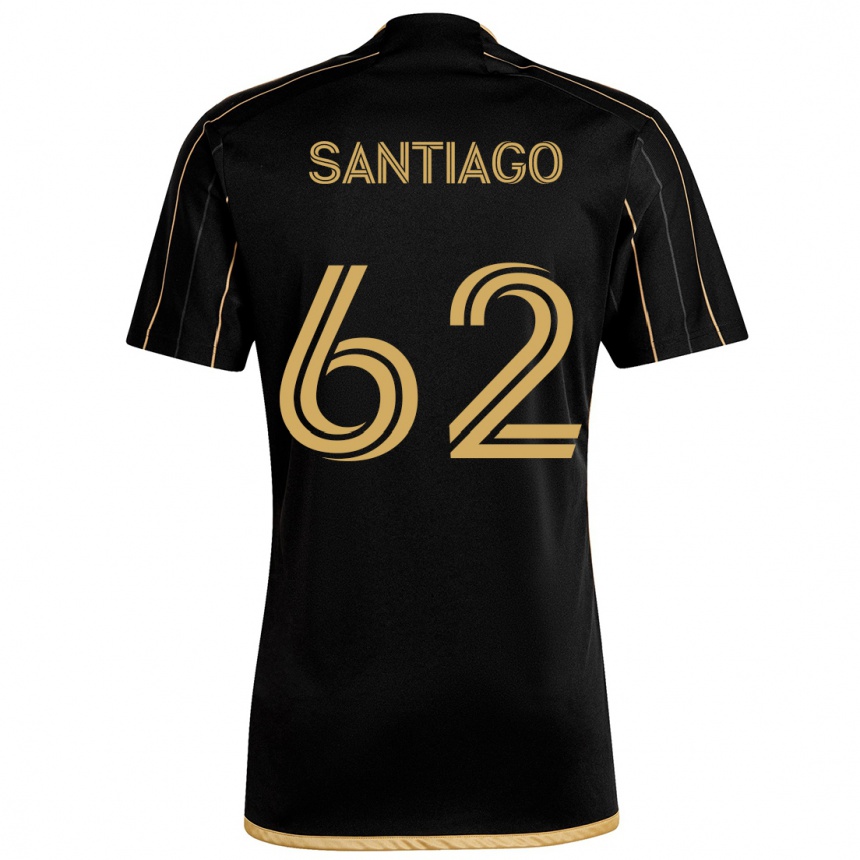 Moteriškas Joshua Santiago #62 Juodas Auksas Namų Marškinėliai 2024/25 T-Shirt