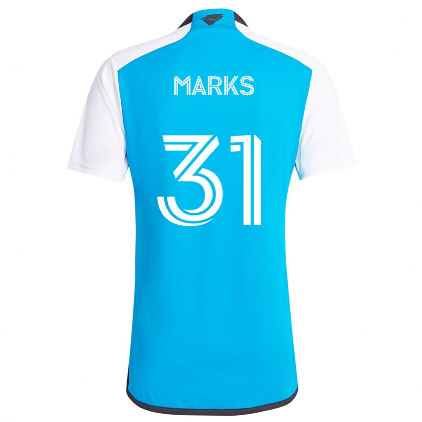 Moteriškas George Marks #31 Mėlyna Balta Namų Marškinėliai 2024/25 T-Shirt