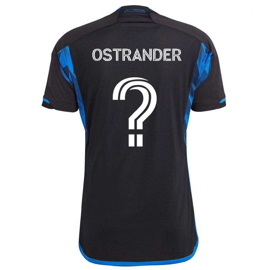 Moteriškas William Ostrander #0 Mėlyna Juoda Namų Marškinėliai 2024/25 T-Shirt