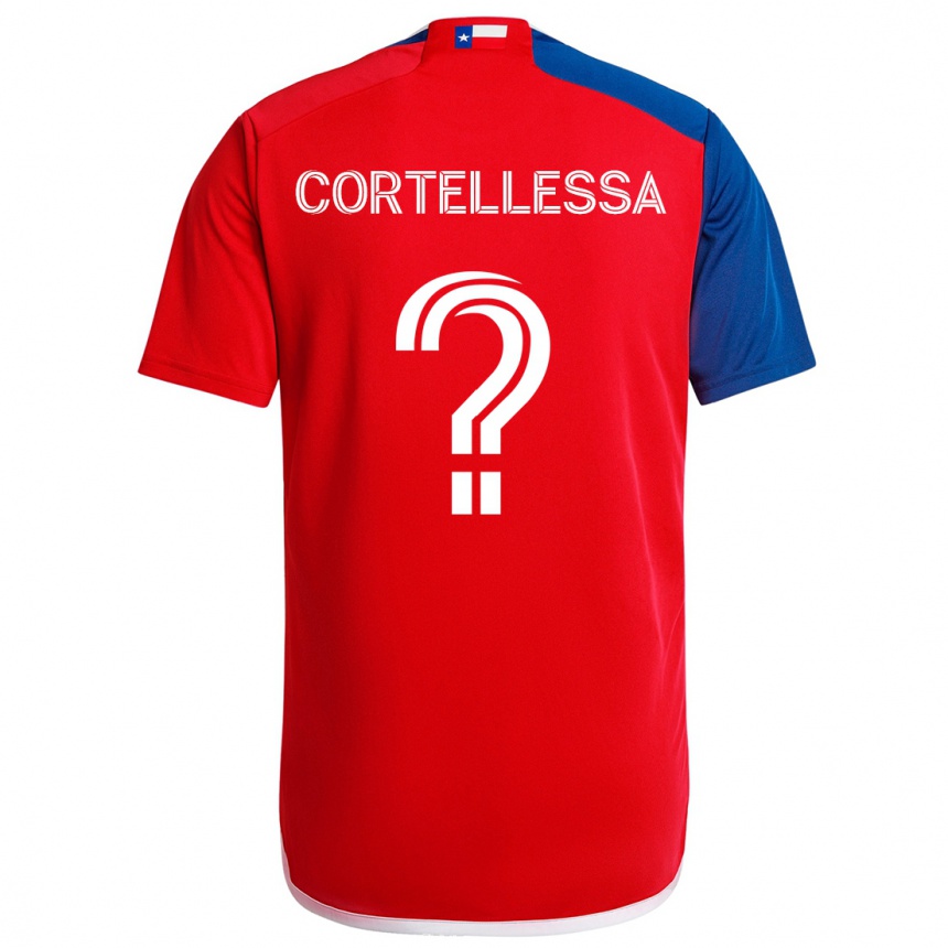 Moteriškas Michael Cortellessa #0 Mėlyna Raudona Namų Marškinėliai 2024/25 T-Shirt