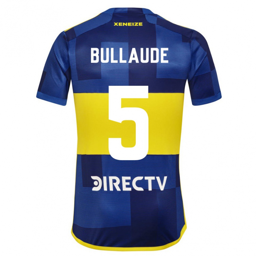 Moteriškas Ezequiel Bullaude #5 Mėlyna Geltona Namų Marškinėliai 2024/25 T-Shirt