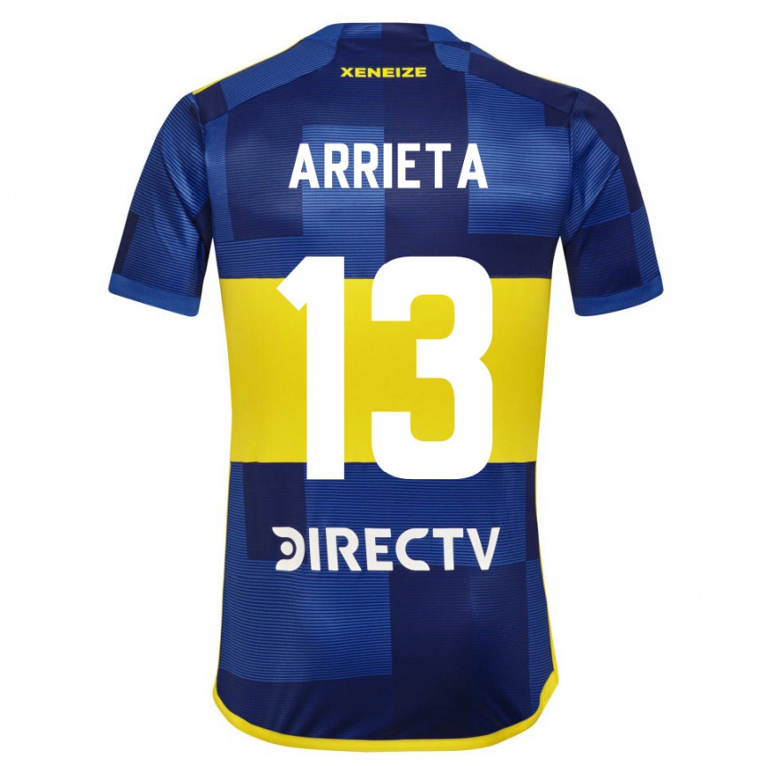 Moteriškas Thomas Arrieta #13 Mėlyna Geltona Namų Marškinėliai 2024/25 T-Shirt