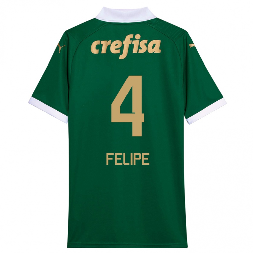 Moteriškas Pedro Felipe #4 Žalia Balta Namų Marškinėliai 2024/25 T-Shirt