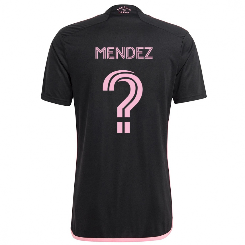 Moteriškas Dylan Mendez #0 Juoda Išvykos Marškinėliai 2024/25 T-Shirt