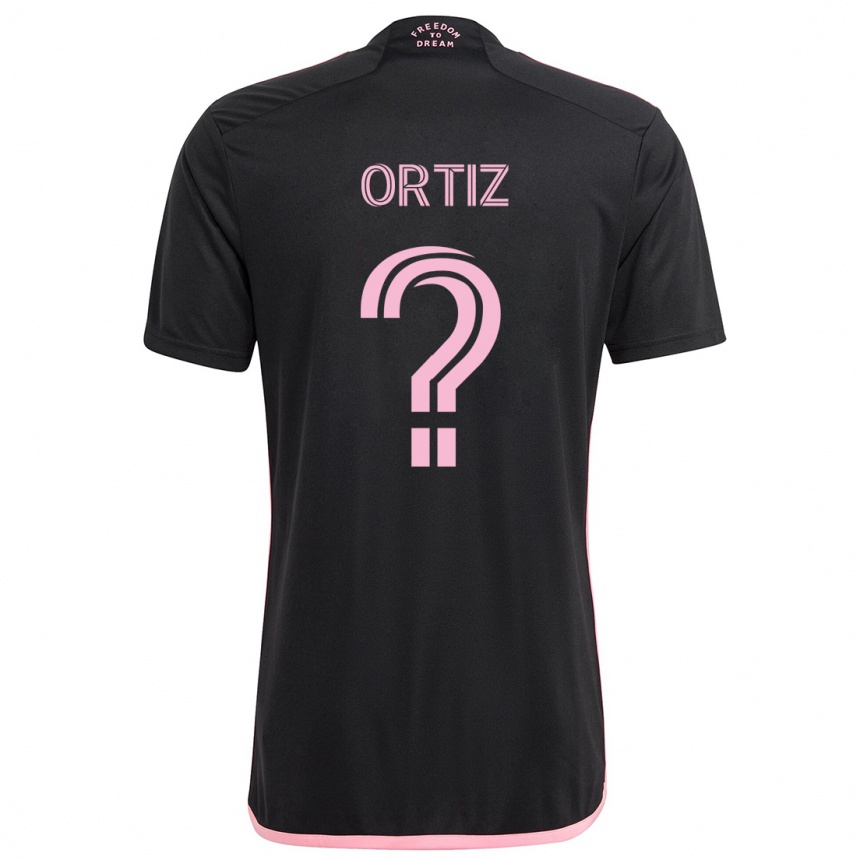 Moteriškas Cristian Ortiz #0 Juoda Išvykos Marškinėliai 2024/25 T-Shirt