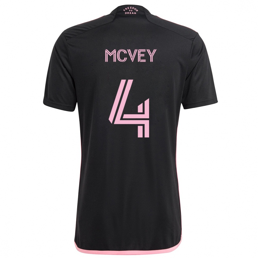 Moteriškas Christopher Mcvey #4 Juoda Išvykos Marškinėliai 2024/25 T-Shirt