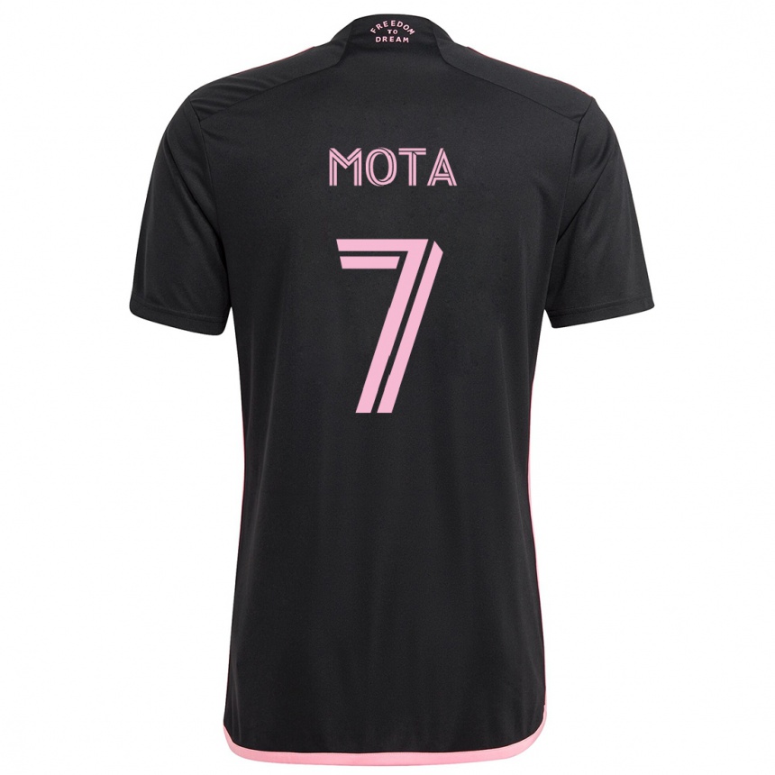 Moteriškas Jean Mota #7 Juoda Išvykos Marškinėliai 2024/25 T-Shirt