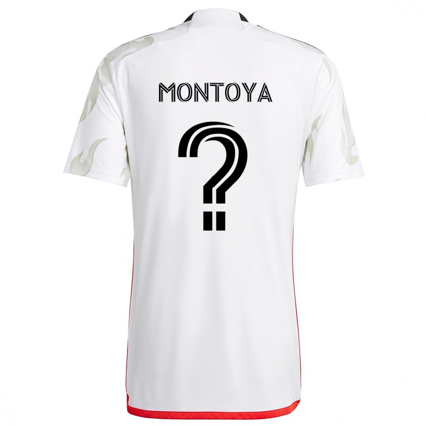 Moteriškas Nicolas Arango #0 Balta Raudona Juoda Išvykos Marškinėliai 2024/25 T-Shirt