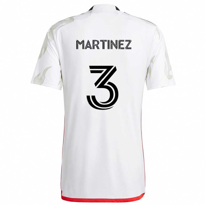 Moteriškas José Antonio Martínez #3 Balta Raudona Juoda Išvykos Marškinėliai 2024/25 T-Shirt