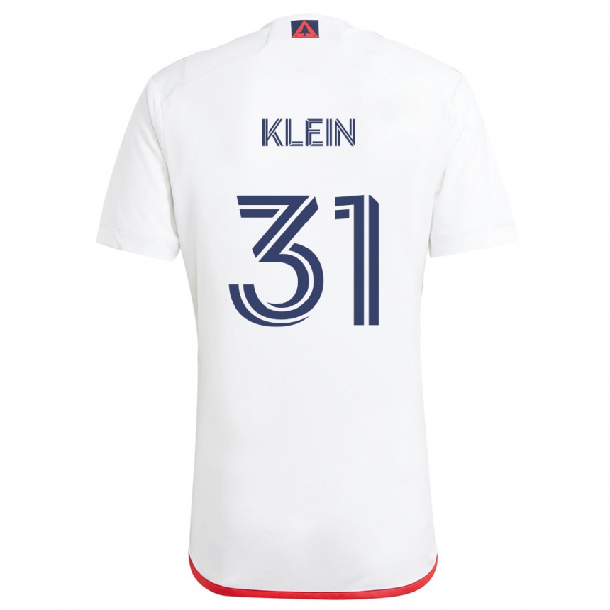 Moteriškas Eric Klein #31 Balta Raudona Išvykos Marškinėliai 2024/25 T-Shirt