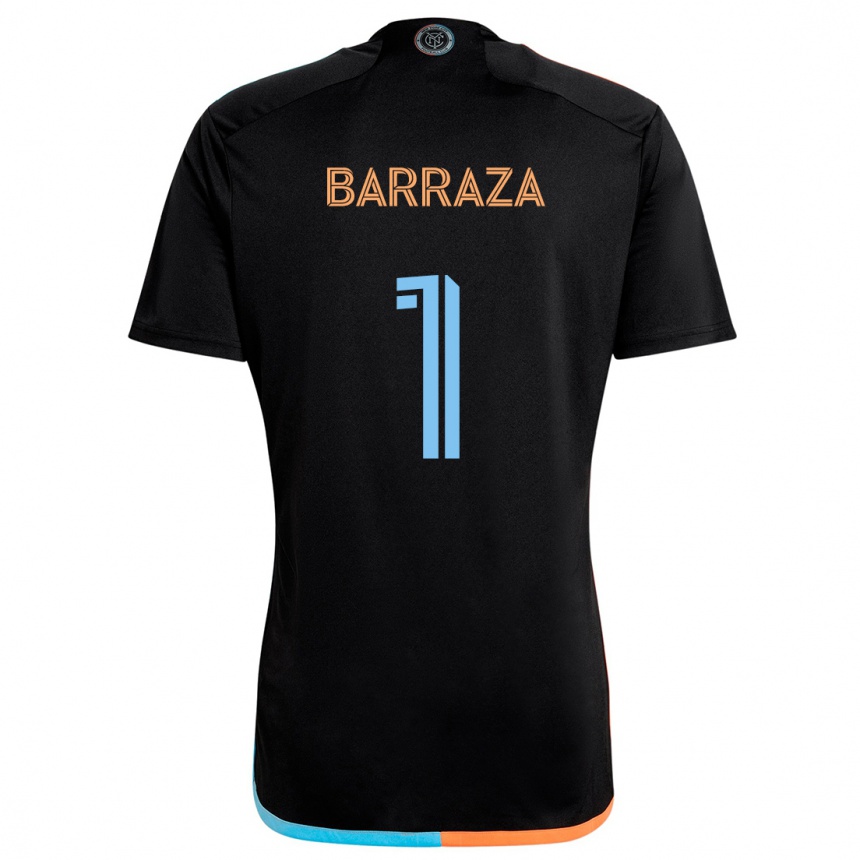 Moteriškas Luis Barraza #1 Juoda Oranžinė Mėlyna Išvykos Marškinėliai 2024/25 T-Shirt