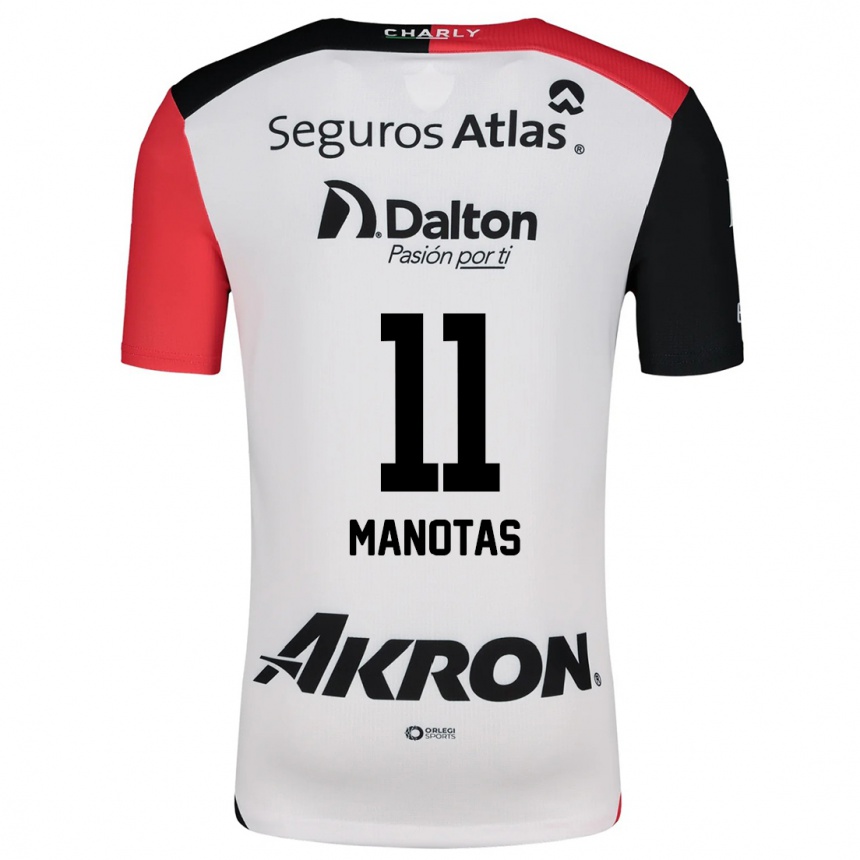 Moteriškas Mauro Manotas #11 Balta Raudona Juoda Išvykos Marškinėliai 2024/25 T-Shirt