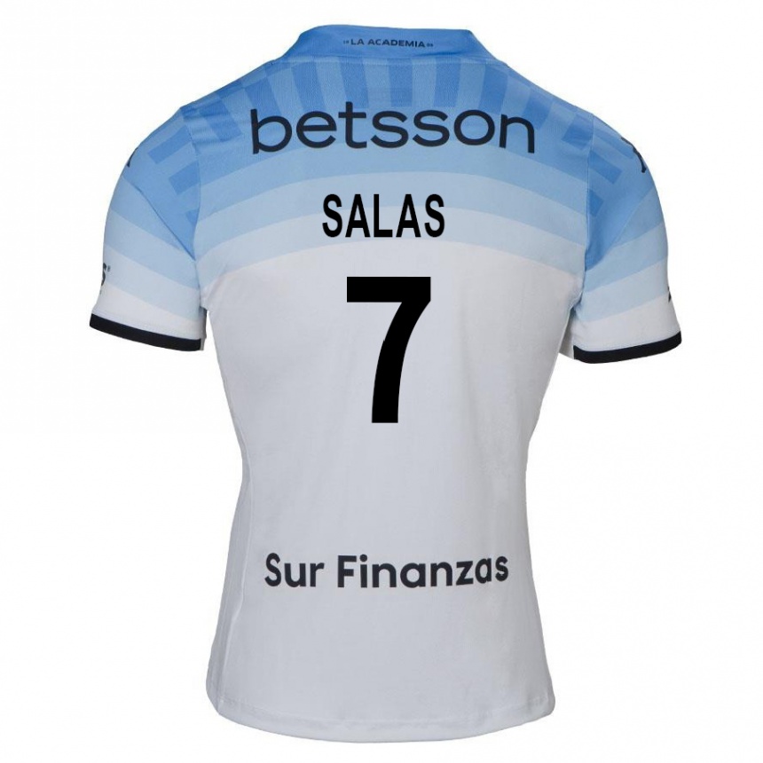 Moteriškas Maximiliano Salas #7 Balta Mėlyna Juoda Išvykos Marškinėliai 2024/25 T-Shirt