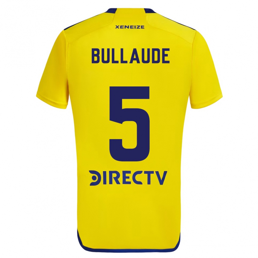 Moteriškas Ezequiel Bullaude #5 Geltona Mėlyna Išvykos Marškinėliai 2024/25 T-Shirt