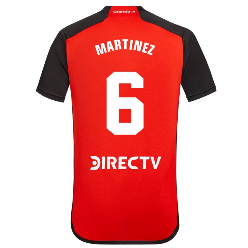 Moteriškas David Martínez #6 Raudona Juoda Balta Išvykos Marškinėliai 2024/25 T-Shirt