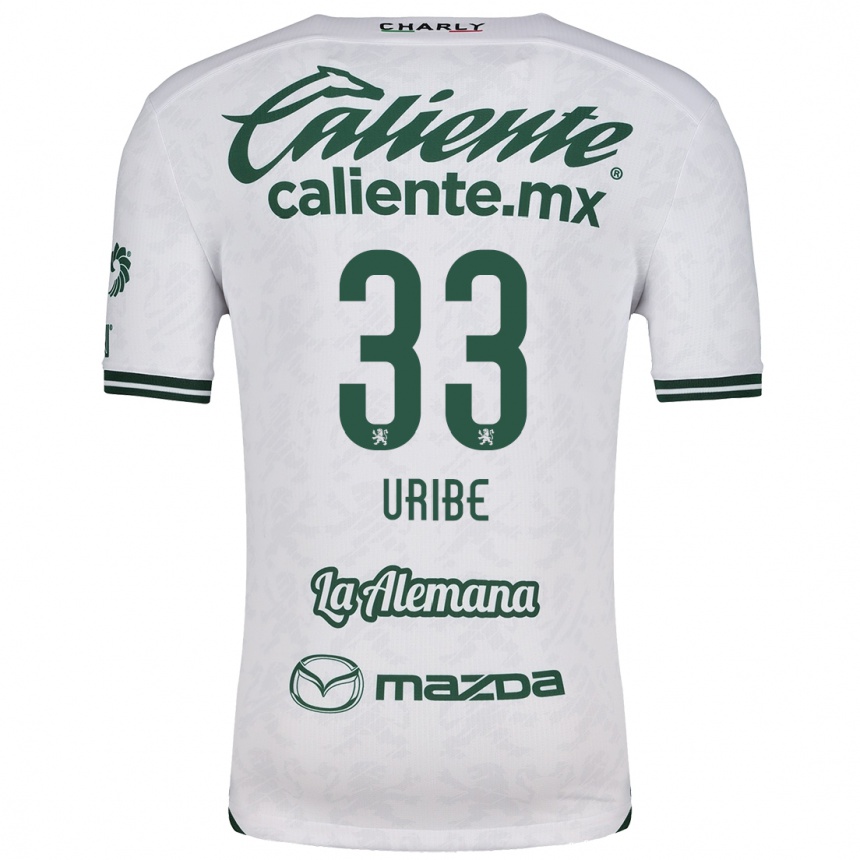 Moteriškas Héctor Uribe #33 Balta Žalia Išvykos Marškinėliai 2024/25 T-Shirt