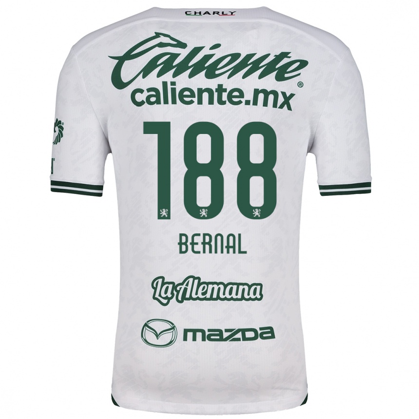 Moteriškas Juan Bernal #188 Balta Žalia Išvykos Marškinėliai 2024/25 T-Shirt