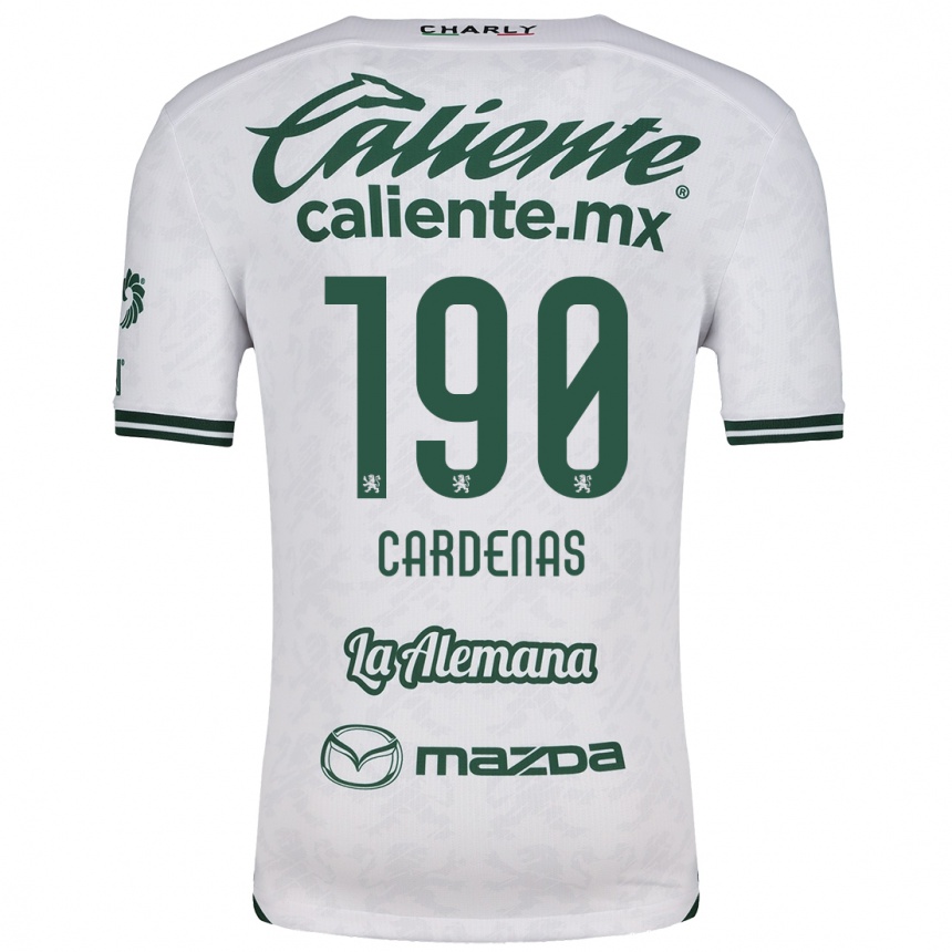 Moteriškas Emilio Cárdenas #190 Balta Žalia Išvykos Marškinėliai 2024/25 T-Shirt