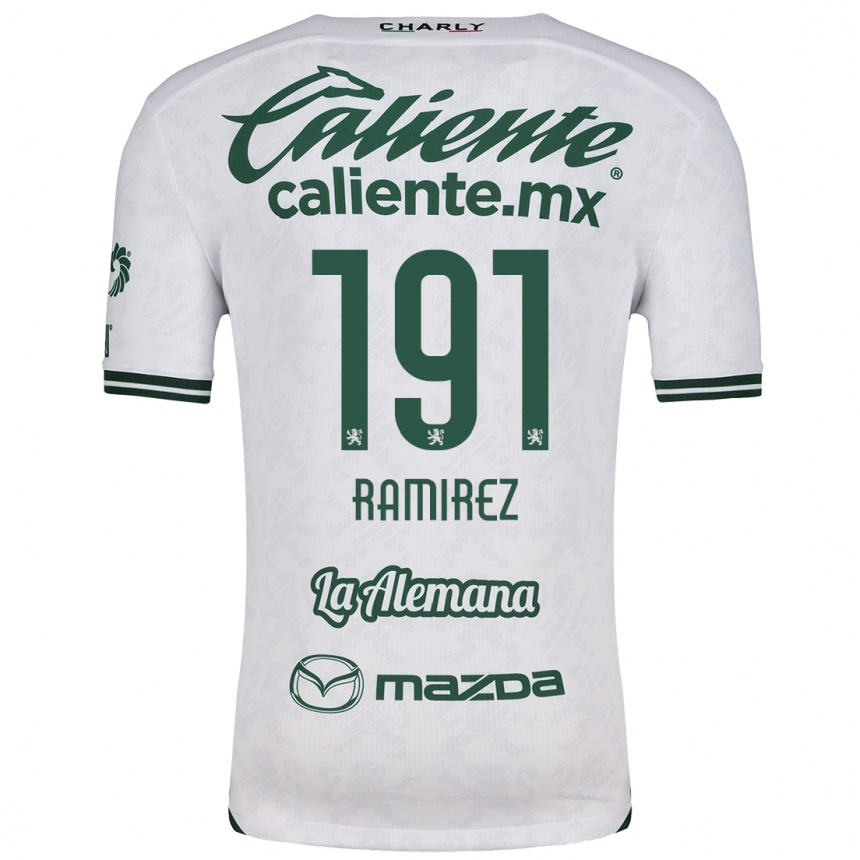 Moteriškas Ian Ramírez #191 Balta Žalia Išvykos Marškinėliai 2024/25 T-Shirt