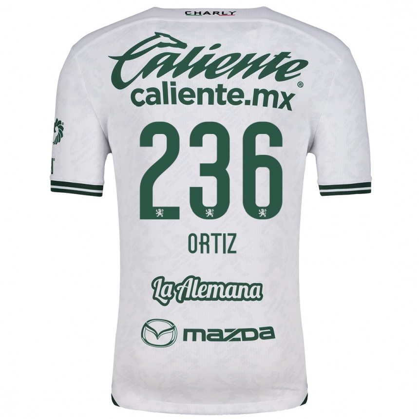 Moteriškas Youssef Ortiz #236 Balta Žalia Išvykos Marškinėliai 2024/25 T-Shirt