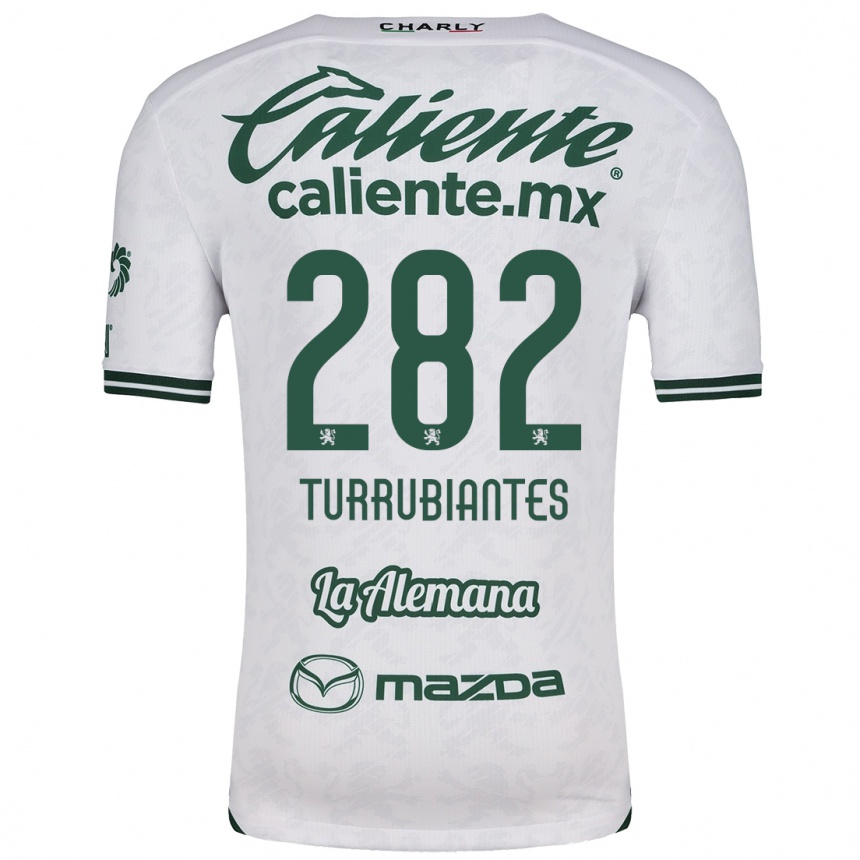 Moteriškas Abdon Turrubiantes #282 Balta Žalia Išvykos Marškinėliai 2024/25 T-Shirt