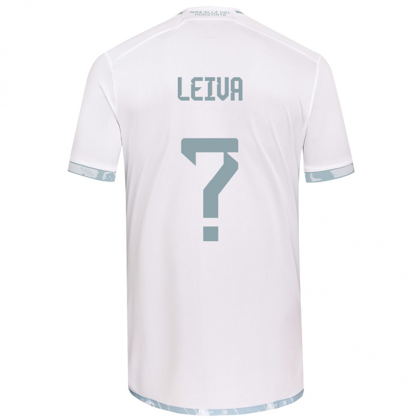 Moteriškas Sergio Leiva #0 Balta Pilka Išvykos Marškinėliai 2024/25 T-Shirt