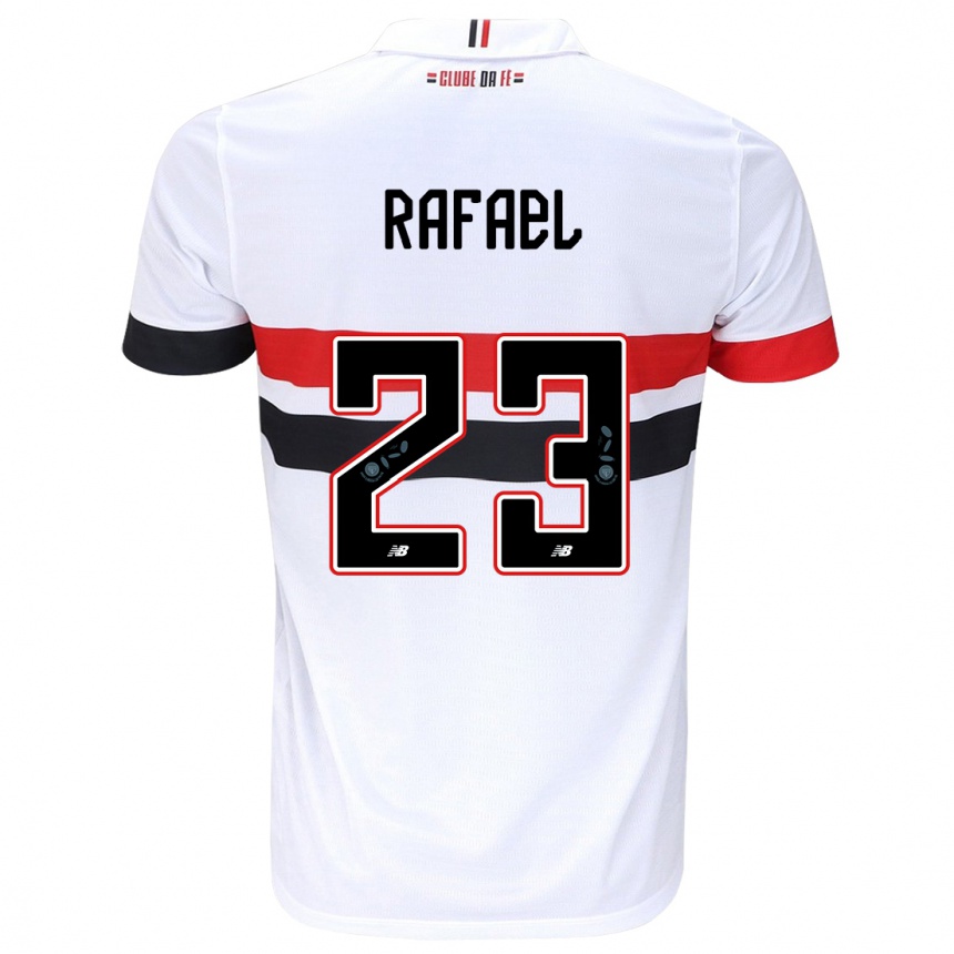 Vaikiškas Rafael #23 Balta Raudona Juoda Namų Marškinėliai 2024/25 T-Shirt