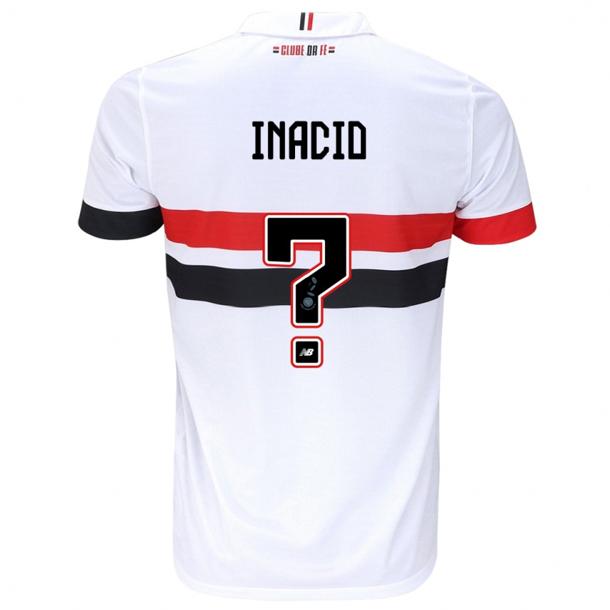 Vaikiškas Lucas Inácio #0 Balta Raudona Juoda Namų Marškinėliai 2024/25 T-Shirt