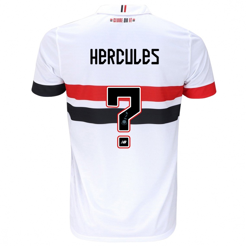 Vaikiškas Hercules #0 Balta Raudona Juoda Namų Marškinėliai 2024/25 T-Shirt