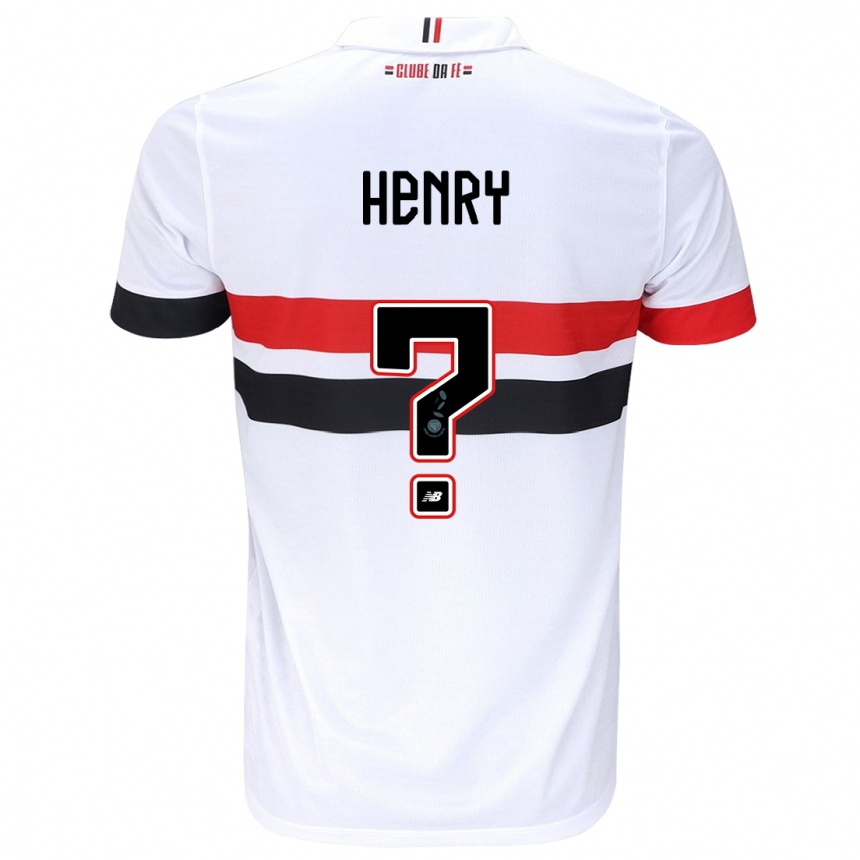 Vaikiškas Thierry Henry #0 Balta Raudona Juoda Namų Marškinėliai 2024/25 T-Shirt