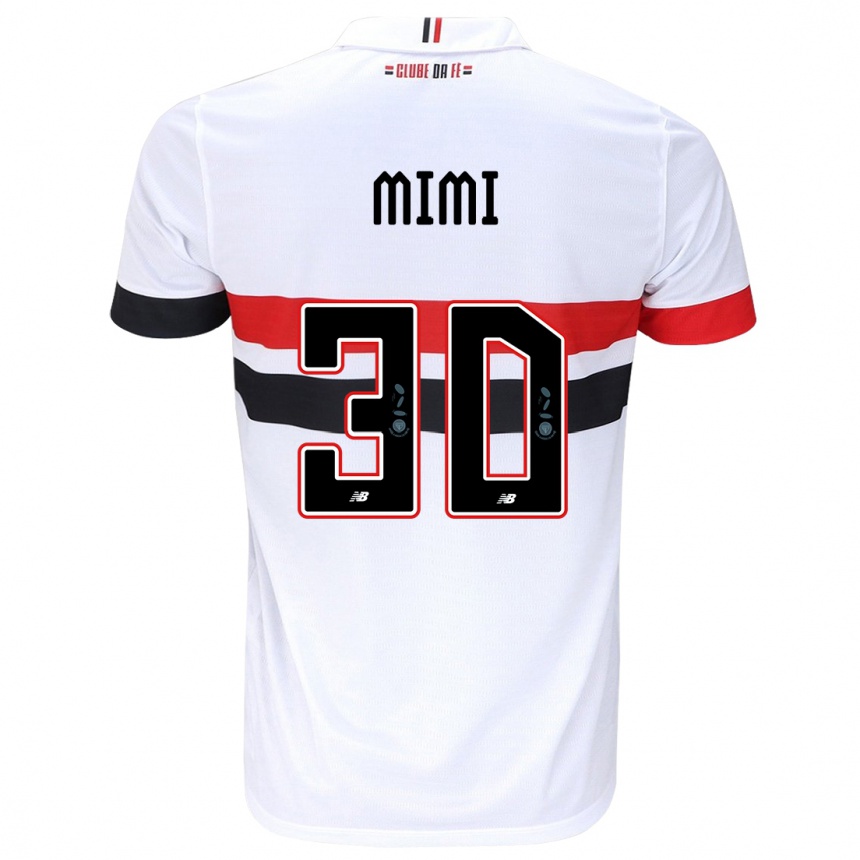 Vaikiškas Mimi #30 Balta Raudona Juoda Namų Marškinėliai 2024/25 T-Shirt