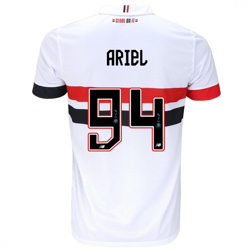 Vaikiškas Ariel #94 Balta Raudona Juoda Namų Marškinėliai 2024/25 T-Shirt