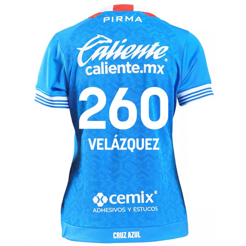 Vaikiškas Víctor Velázquez #260 Dangaus Mėlynumo Namų Marškinėliai 2024/25 T-Shirt