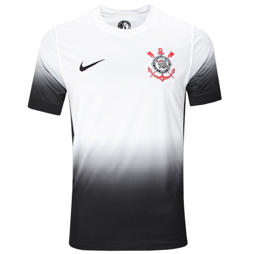 Vaikiškas Gui Negão #0 Balta Juoda Namų Marškinėliai 2024/25 T-Shirt