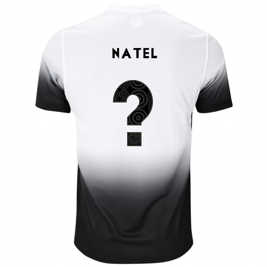 Vaikiškas Léo Natel #0 Balta Juoda Namų Marškinėliai 2024/25 T-Shirt