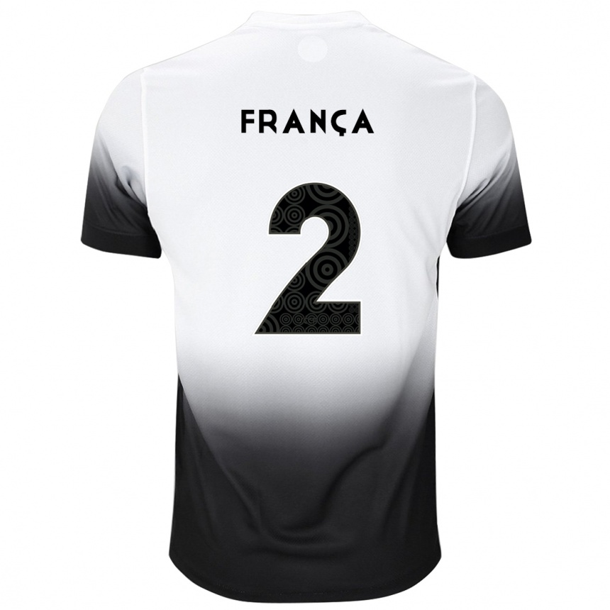 Vaikiškas Matheus França #2 Balta Juoda Namų Marškinėliai 2024/25 T-Shirt