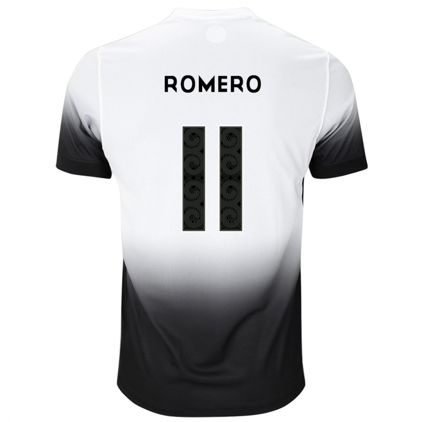 Vaikiškas Angel Romero #11 Balta Juoda Namų Marškinėliai 2024/25 T-Shirt