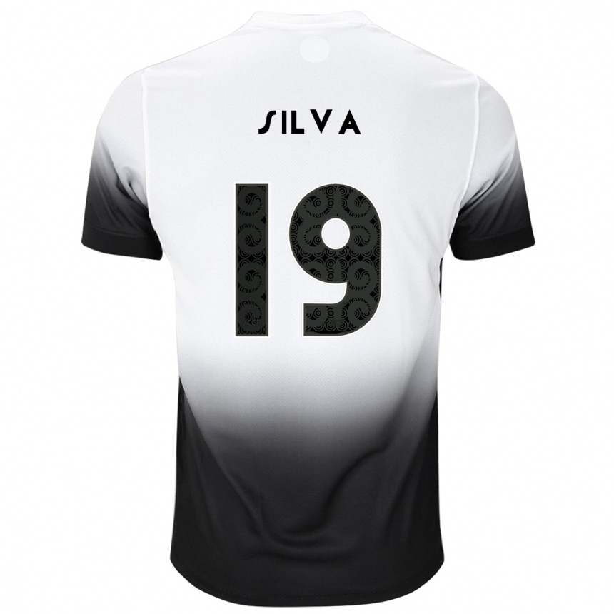 Vaikiškas Gustavo Silva #19 Balta Juoda Namų Marškinėliai 2024/25 T-Shirt