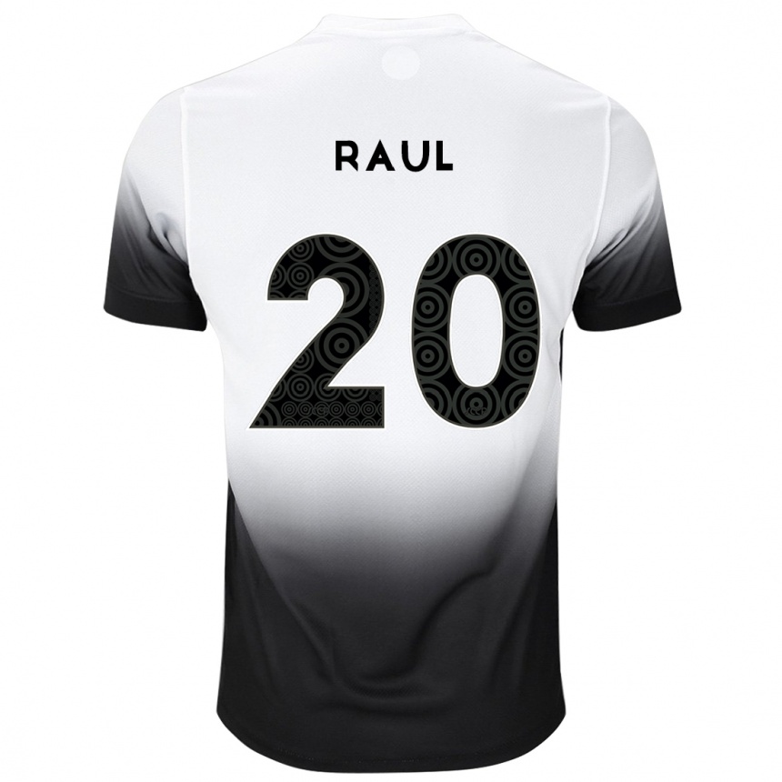 Vaikiškas Pedro Raul #20 Balta Juoda Namų Marškinėliai 2024/25 T-Shirt