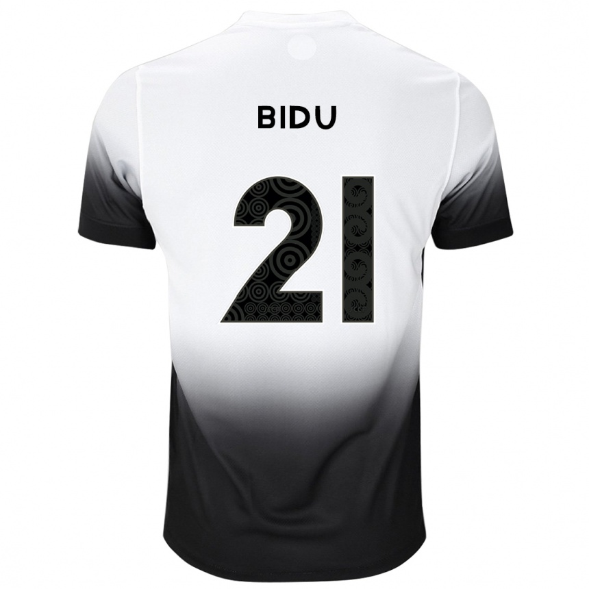 Vaikiškas Matheus Bidu #21 Balta Juoda Namų Marškinėliai 2024/25 T-Shirt