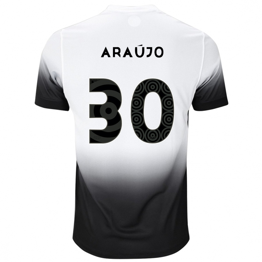 Vaikiškas Matheus Araújo #30 Balta Juoda Namų Marškinėliai 2024/25 T-Shirt