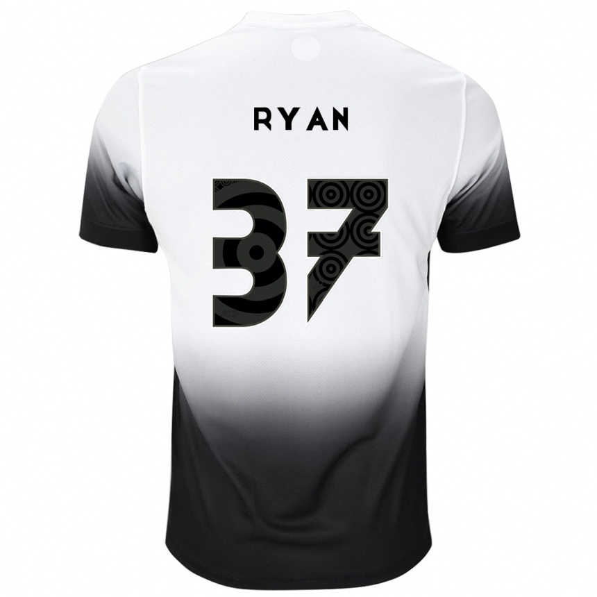 Vaikiškas Ryan #37 Balta Juoda Namų Marškinėliai 2024/25 T-Shirt