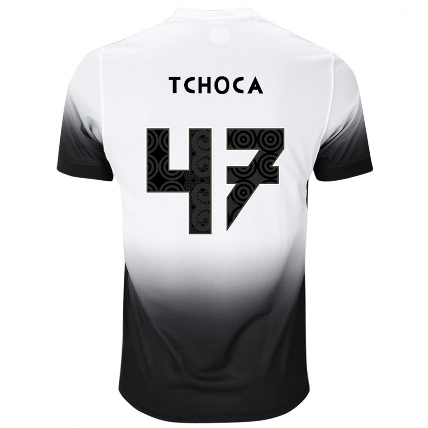 Vaikiškas Tchoca #47 Balta Juoda Namų Marškinėliai 2024/25 T-Shirt