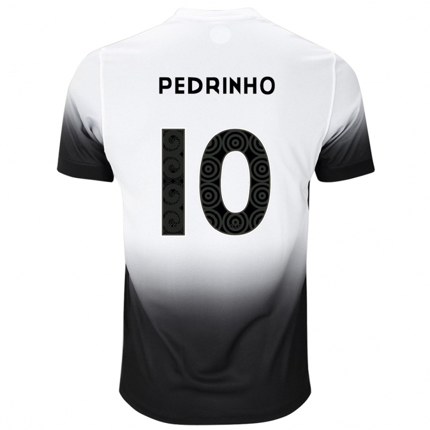 Vaikiškas Pedrinho #10 Balta Juoda Namų Marškinėliai 2024/25 T-Shirt