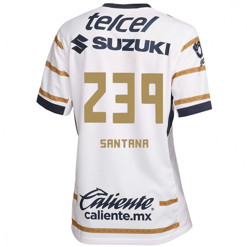 Vaikiškas Guillermo Santana #239 Baltasis Obsidianas Namų Marškinėliai 2024/25 T-Shirt