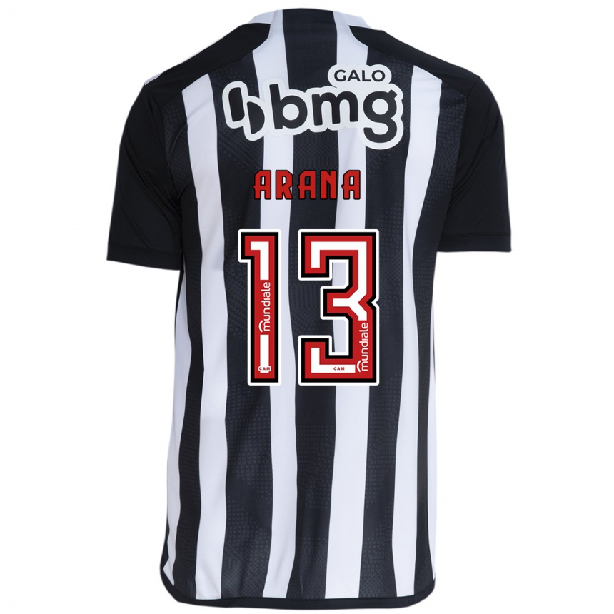 Vaikiškas Guilherme Arana #13 Balta Juoda Namų Marškinėliai 2024/25 T-Shirt